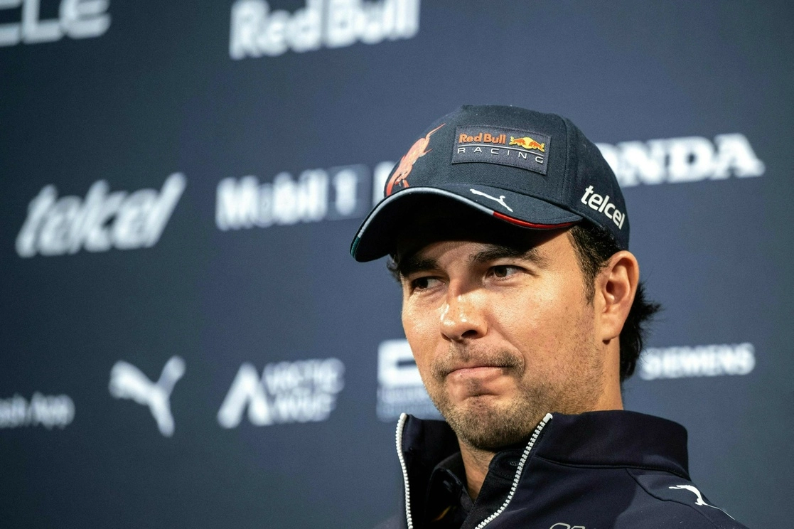 Sergio Pérez, piloto de Red Bull, durante la conferencia de prensa previa al inicio de las actividades del Gran Premio de Japón. Foto Afp.