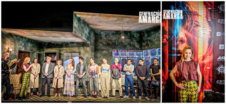 Elenco que participa en la obra de John Osborne que se presenta en el Teatro Rafael Solana. Foto cortesía de la producción




