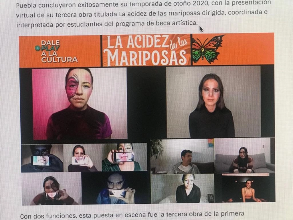 Captura de pantalla de la puesta en escena.