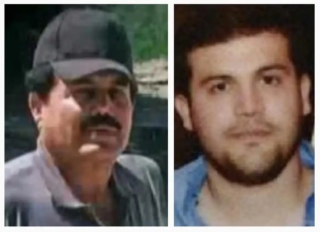 Ismael 'El Mayo' Zambada y Joaquín Guzmán López, hijo de 'El Chapo'. Fotos difundidas por la DEA