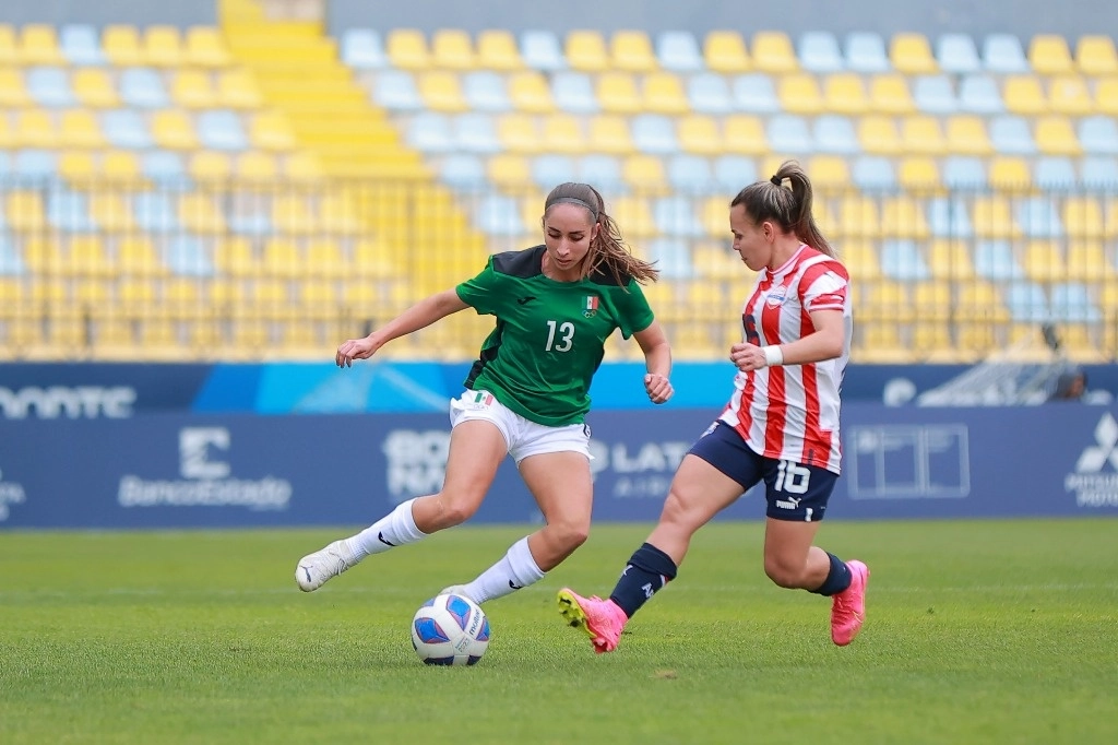 Con goles de Scarlett Camberos, Diana Ordóñez, María Sánchez y Jacqueline Ovalle, el ‘Tri’ femenil se impuso a Paraguay para terminar líderes del Grupo A. Foto Tomada de X @Miseleccionfem