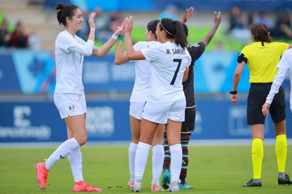 México goleo 7-0 a Jamaica en su debut en los Juegos Panamericanos de Santiago 2023, el 22 de octubre de 2023. Foto tomada de X @CONADE