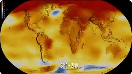 Imagen tomada de un material difundido por la cuenta en Twitter @NASAGISS