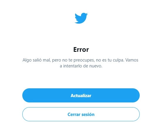 La red social Twitter reportó este sábado fallas en varios países, entre ellos México. Captura de pantalla
