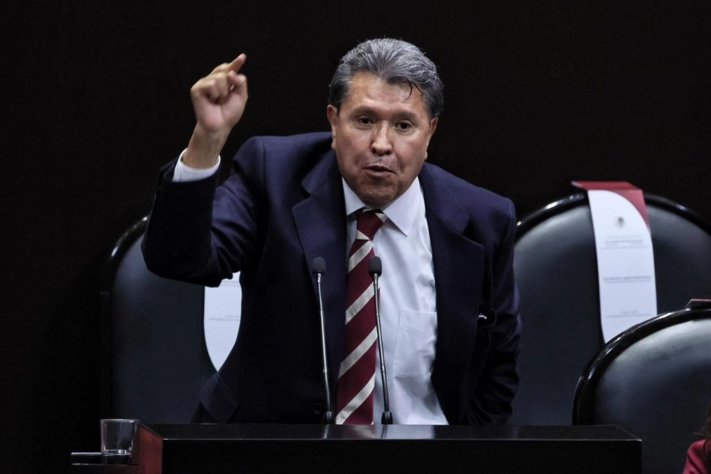 Ricardo Monreal durante la sesión general del congreso, antes de la toma de protesta de Claudia Sheinbaum como presidenta de México, el 1 de octubre de 2024. Foto Marco Peláez 