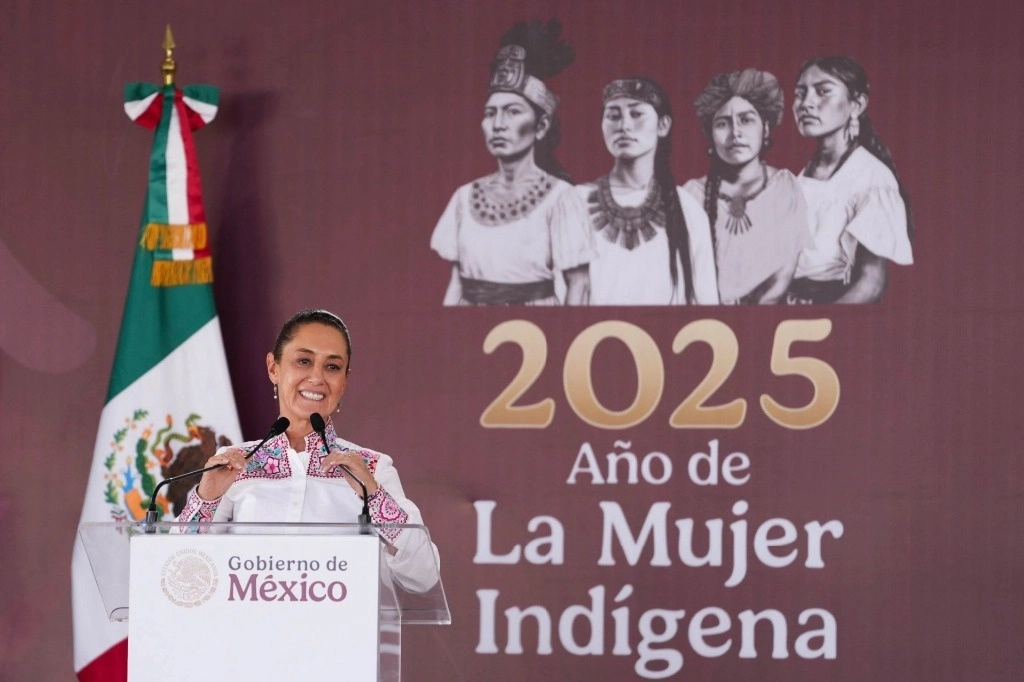 En su último día de gira por el estado, este domingo la jefa del Ejecutivo federal cuestionó la intención de su homólogo estadunidense de imponer las tarifas contra productos mexicanos, frente a lo que argumentó que esa medida no conviene a ninguna de las dos naciones. Foto Cuartoscuro
