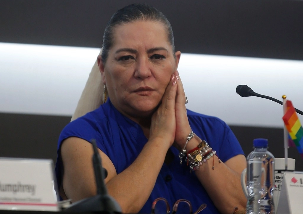 Guadalupe Taddei, consejera presidente del INE, durante un evento previo al tercer debate presidencial. Foto José Antonio López/Archivo.