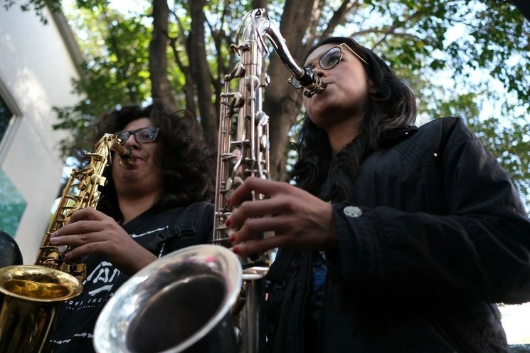 Manifestación de mujeres para pedir justicia para María Elena Ríos en Oaxaca. Foto Cuartoscuro/ archivo