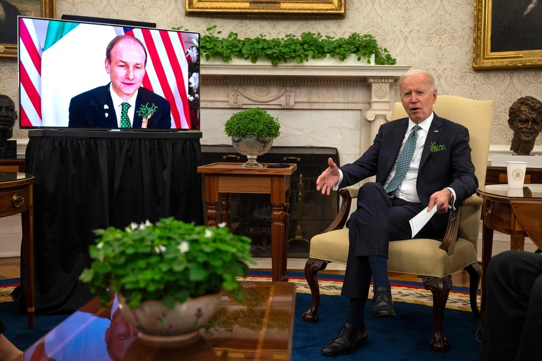 El presidente de Estados Unidos, Joe Biden, dijo que la violencia contra personas de origen asiático es muy "preocupante", el 17 de marzo de 2021. Foto Afp