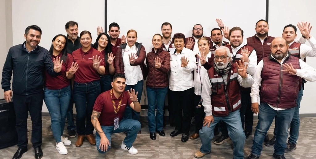 La precandidata morenista realiza una gira en el estado de Durango, el 16 de enero de 2024. Foto X @Claudiashein