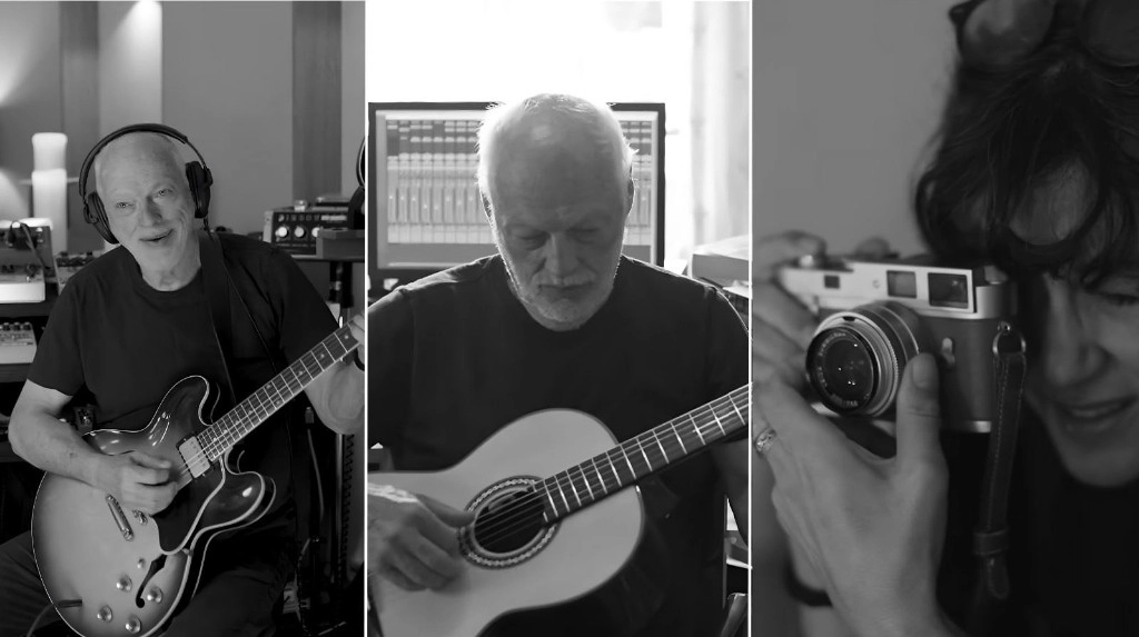 David Gilmour en el estudio de grabación preparando su reciente disco ‘Luck and Strange’. Su esposa, Polly Samson, capta el momento con una cámara Leica. Foto del Instagram del músico 