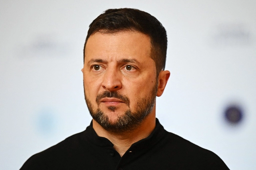 Volodymir Zelensky, presidente de Ucrania, durante su participación en la cumbre anual de la Plataforma de Crimea, en Kiev. Foto Afp 