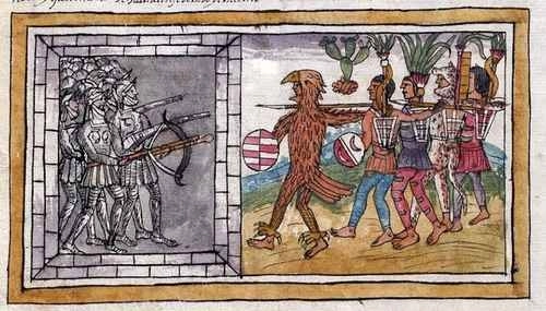 Imagen del Códice Durán o Historia de las Indias de Nueva España e Islas de Tierra Firme. Imagen tomada de Internet
