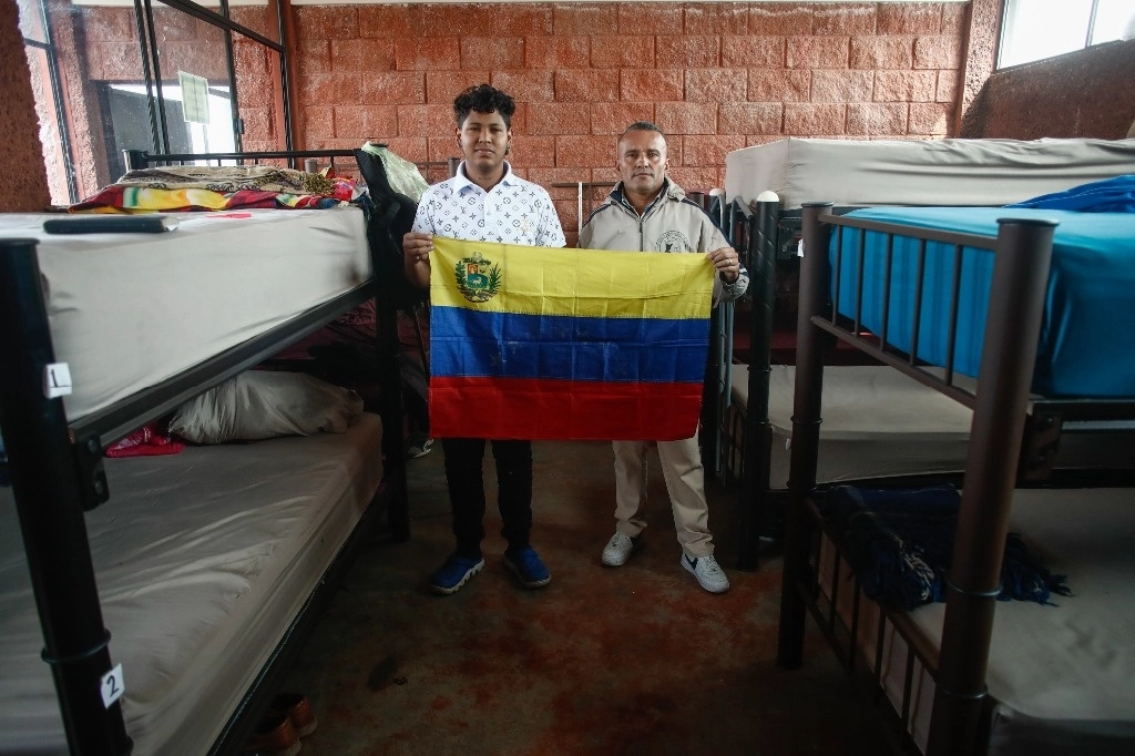 En la recién inagurada Casa del Migrante Arcángel Rafael II, en Ecatepec. Foto Víctor Camacho/ La Jornada