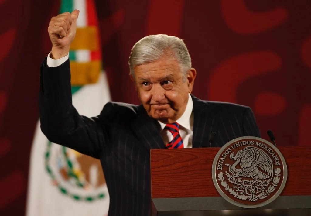 El presidente Andrés Manuel López Obrador durante su conferencia matutina en Palacio Nacional, en la Ciudad de México, el 29 de diciembre de 2022. Foto José Antonio López