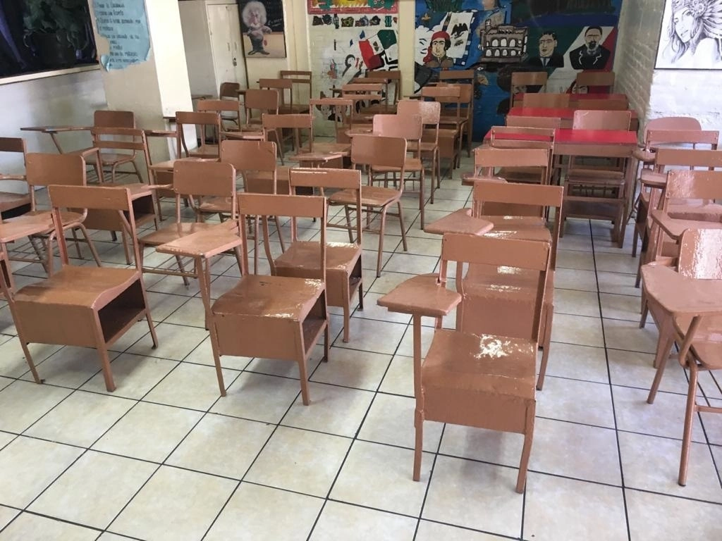 Escuelas privadas de Aguascalientes preparan el regreso a clases presenciales a partir del lunes. Foto La Jornada