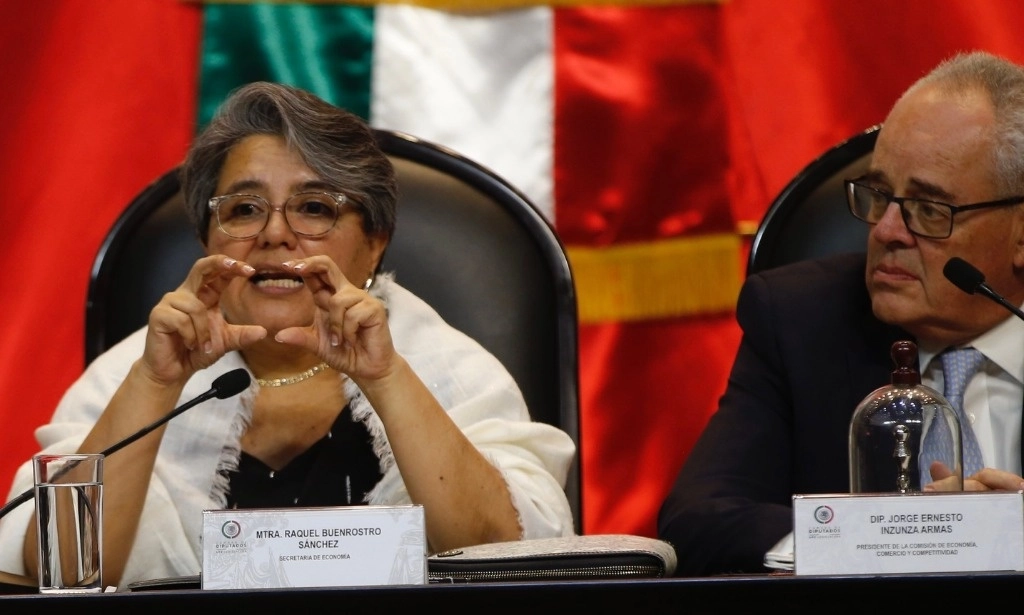 Raquel Buenrostro en su comparecencia en el Congreso, este miércoles 11 de octubre de 2023. Foto José Antonio López