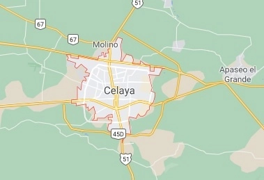 La bolsas con restos humanos fueron abandonadas en cinco distintos puntos de Celaya, Guanajuato. Foto tomada de Google Maps