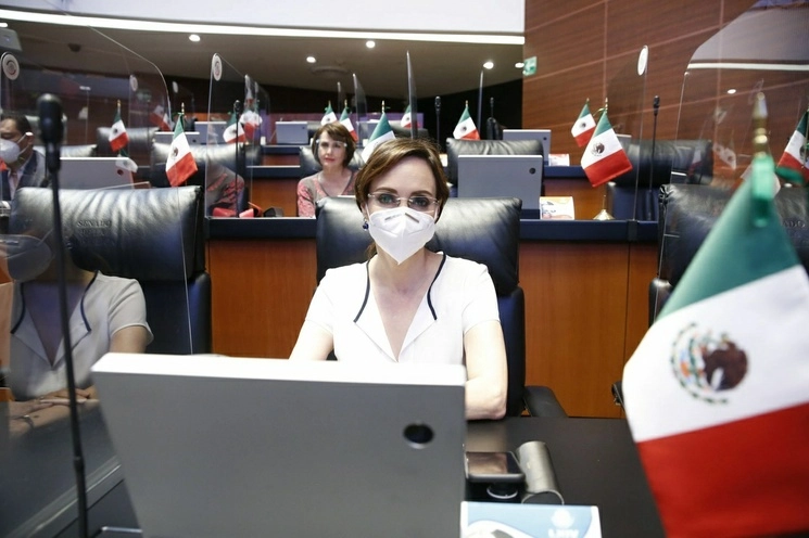 La senadora panista Lilly Téllez. Foto Cuartoscuro / Archivo
