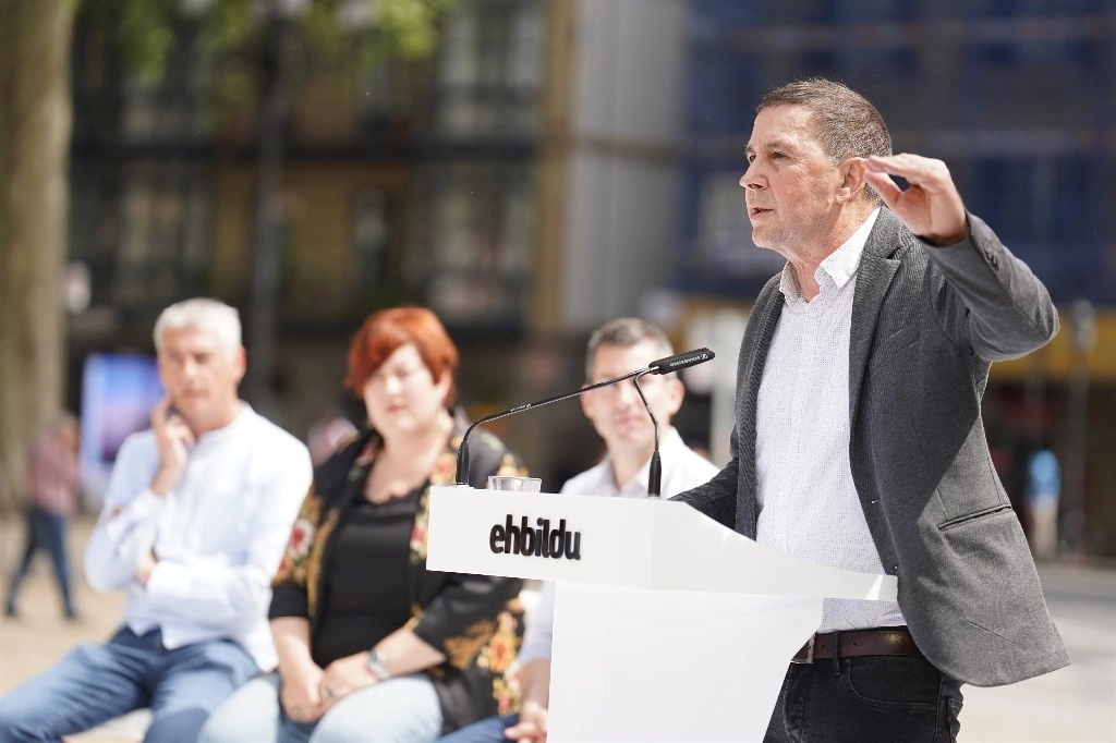 El coordinador general de EH Bildu, Arnaldo Otegi, en un acto en Bilbao. Foto Europa Press / Archivo