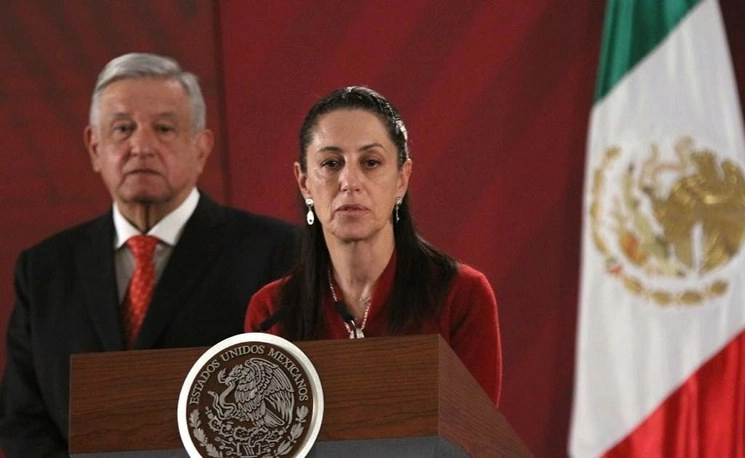 La Jefa de Gobierno de la Ciudad de México, Claudia Sheinbaum, durante la conferencia de prensa matutina en Palacio Nacional, el 13 de enero de 2020. Foto María Luisa Severiano