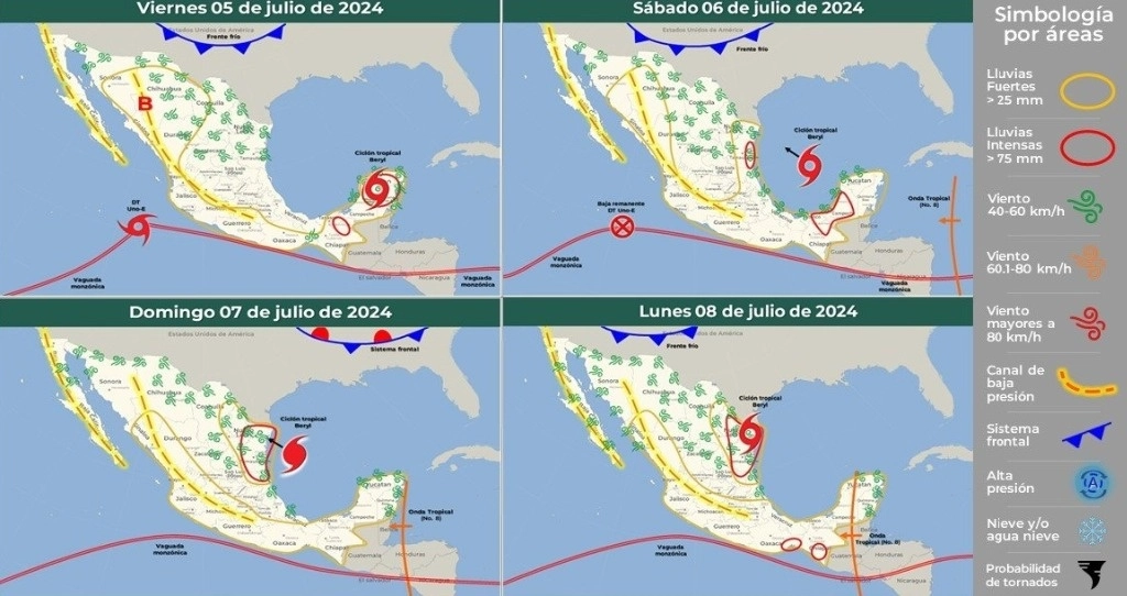 Ciudadanía podrá consultar en el micrositio Alerta Huracán la trayectoria de los fenómenos naturales. Foto Conagua