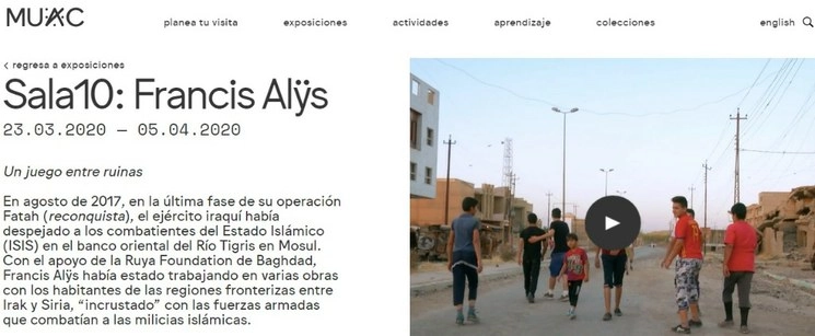 Imagen tomada del sitio https://muac.unam.mx/exposicion/sala10-francis-alys