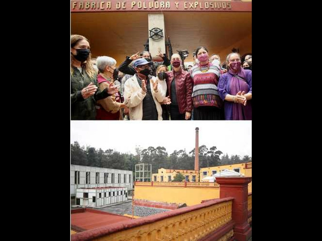La titular de la Secretaría de Cultura, Alejandra Frausto, acompañó a la jefa de Gobierno, Claudia Sheinbaum, a un recorrido por las antiguas instalaciones militares, que datan de 1779 y que durante su historia sufrieron varios incendios por las mismas actividades que ahí se efectuaban. Foto María Luisa Severiano