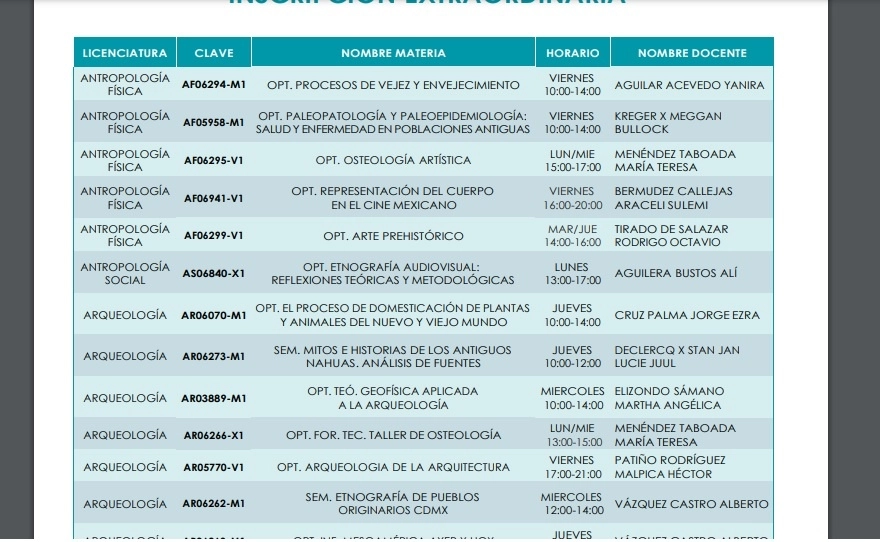 En la página pueden elegir entre las materias ofertadas
