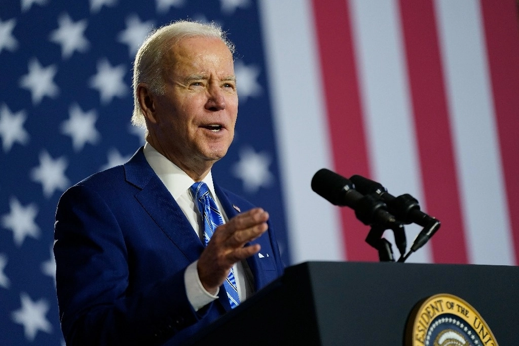 El presidente Estados Unidos, durante un discurso sobre la migración en la Universidad de Tampa, en Florida, el 9 de febrero pasado. Foto Ap