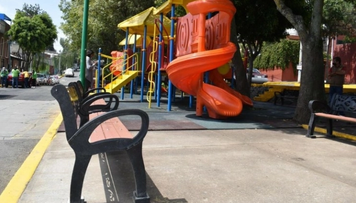 Área de recreación infantil como parte de una política de recuperación de espacios públicos. Foto cortesía alcaldía Magdalena Contreras / archivo 