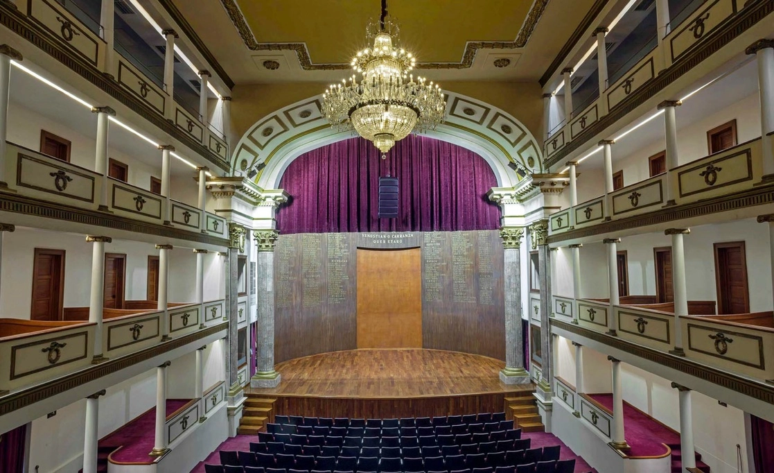 El Teatro de la República de Querétaro, donde se promulgó la Constitución Política de los Estados Unidos Mexicanos en 1917. Foto tomada del sitio de http://teatrodelarepublica.senado.gob.mx / Archivo