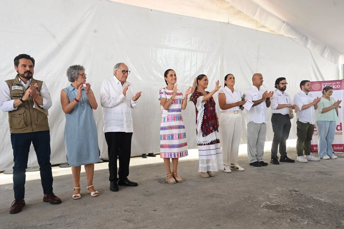La Presidenta de México, Claudia Sheinbaum, durante la asamblea ‘Salud Casa por Casa’, por Acapulco, Guerrero, el 20 de julio de 2025. Foto 
