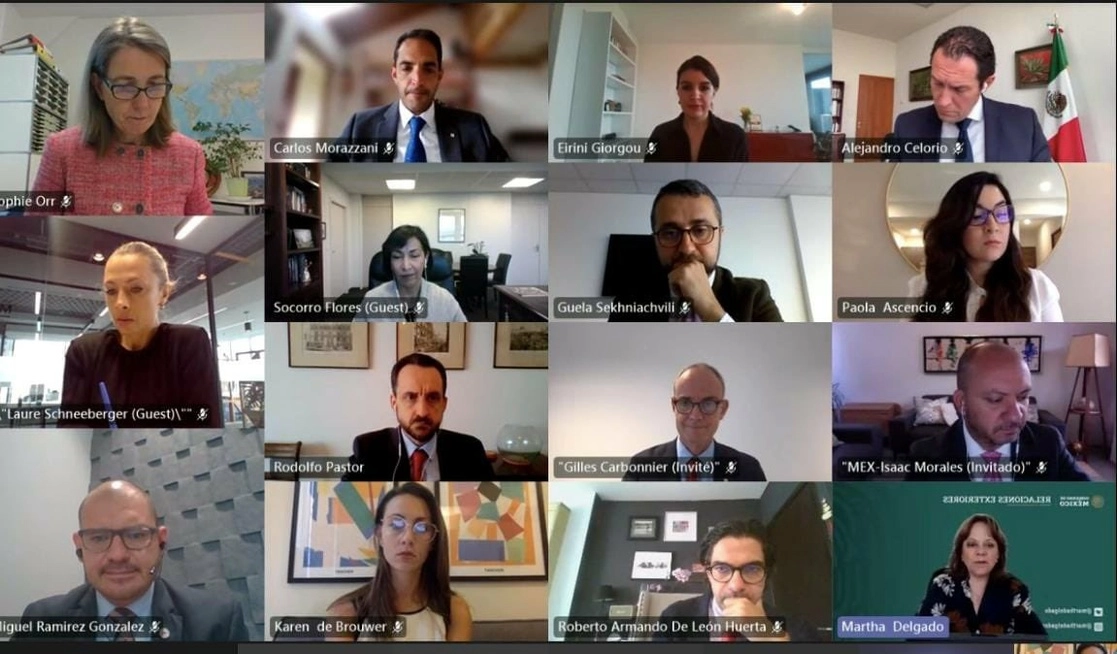 El encuentro fue virtual. Foto @SRE_mx