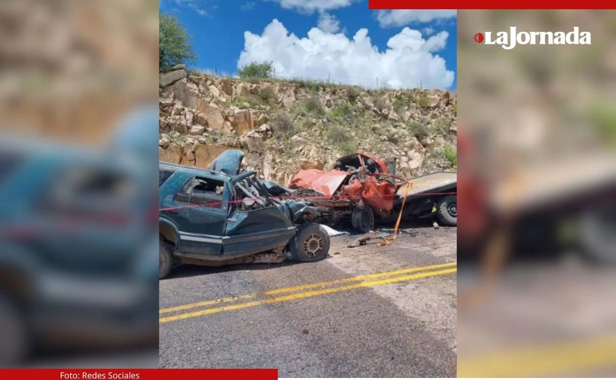 Un trágico accidente se registró en la carretera que va de Nonoava a Guachochi, en la sierra Tarahumara de Chihuahua dejando siete personas fallecidas. Foto