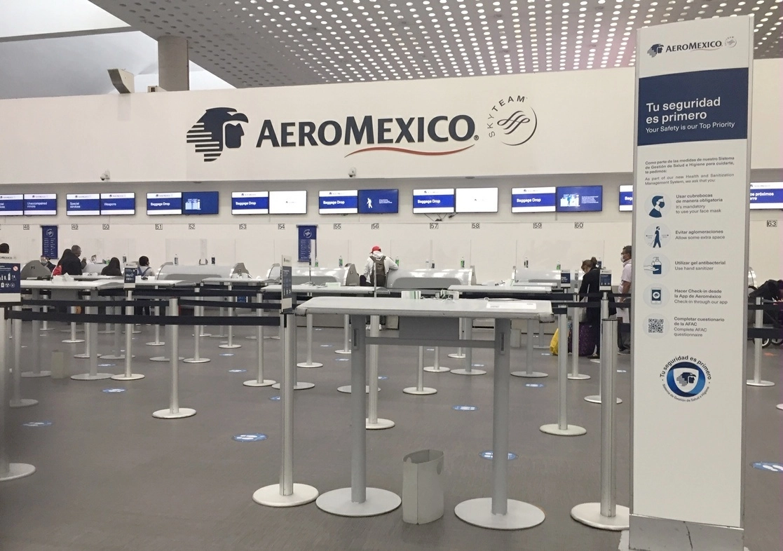 Instalaciones de Aeroméxico en la Terminal 2 del Aeropuerto Internacional de la Ciudad de México. Foto Cristina Rodríguez / Archivo