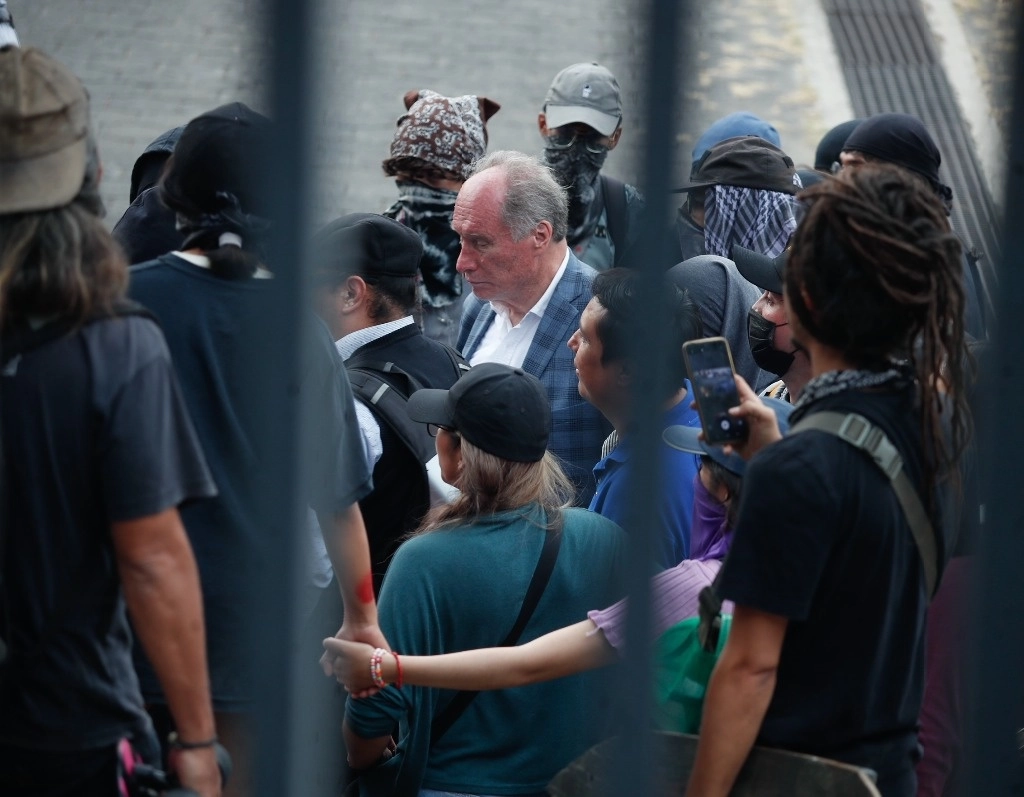 Alumnos del CCH Naucalpan durante una protesta. Foto Cristina Rodríguez