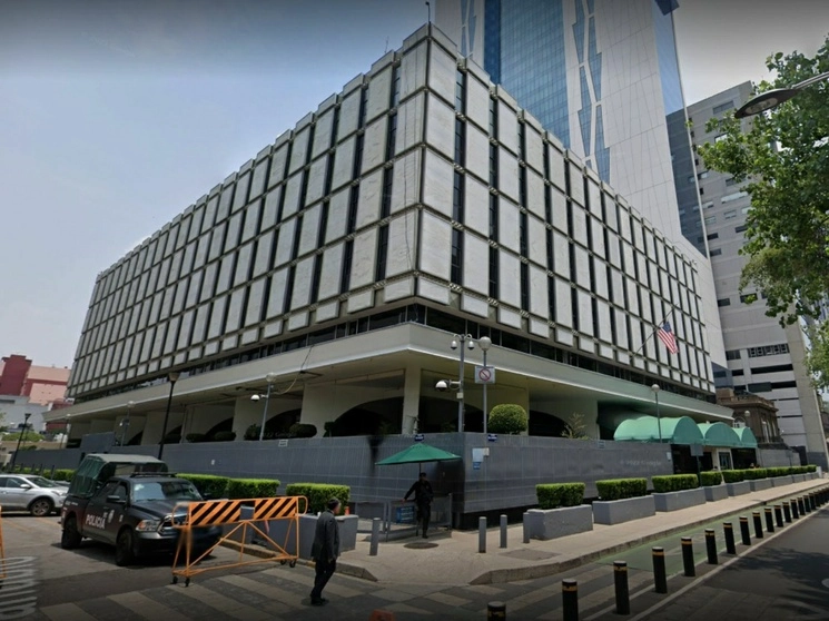 La Embajada de Estados Unidos en México. Foto tomada de Google Street View / Archivo