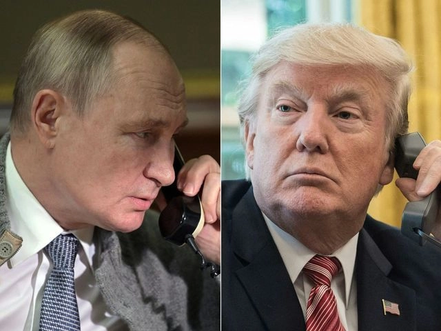 El presidente de Rusia, Vladimir Putin (izq) y su homólgo estadunidense, Donald Trump (der) en imagen de archivo. Foto 