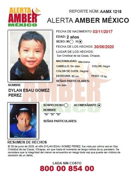 En la imagen se ve a otra menor que es quien se lleva a Dylan