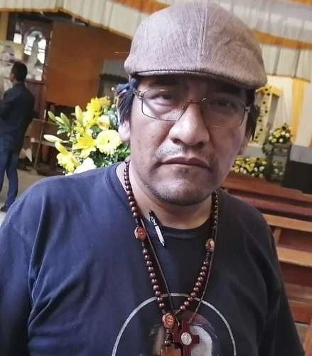 Marcelo Pérez Pérez, sacerdote tsotsil contra quien la fiscalía de Chiapas solicitó a un juez librar una orden de aprehensión por la desaparición de varias personas en el municipio de Pantelhó el año pasado.Foto Elio Henríquez
