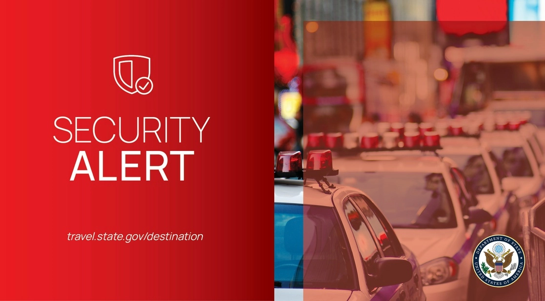 La alerta de viajes a México incluye en el "indicador K” —que señala que en una entidad se han producido uno o más secuestros de ciudadanos estadounidenses— a Guanajuato, Quintana Roo y San Luis Potosí. Imagen tomada del sitio de https://www.facebook.com/travelgov/