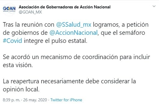 Imagen tomada de la cuenta en Twitter @GOAN_MX