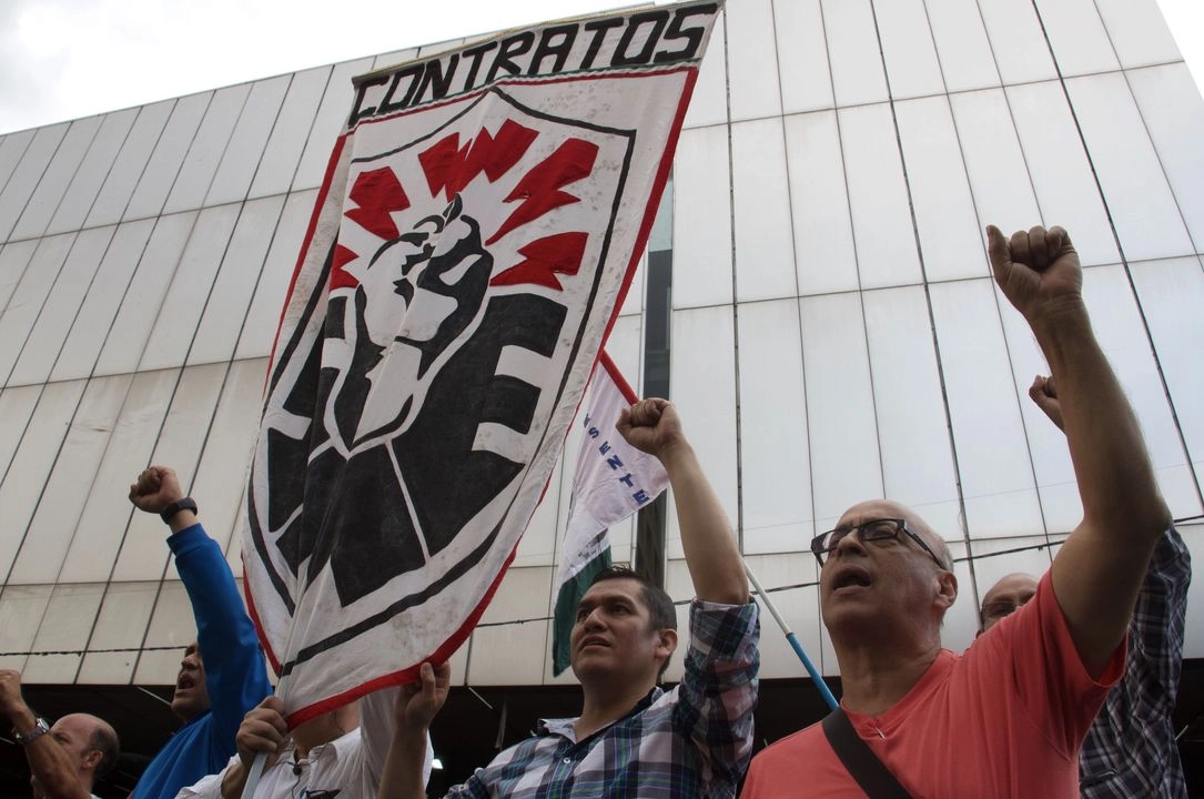 Trabajadores disidentes del SME durante una protesta en imagen de archivo. Foto 
