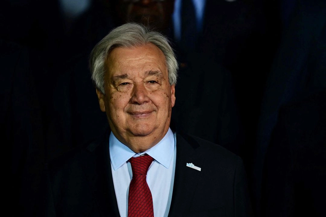 El Secretario General de la ONU, Antonio Guterres, posa para una foto durante la Conferencia Ministerial de Mantenimiento de la Paz 2025 en Berlín, Alemania, el 13 de mayo de 2025. Foto 