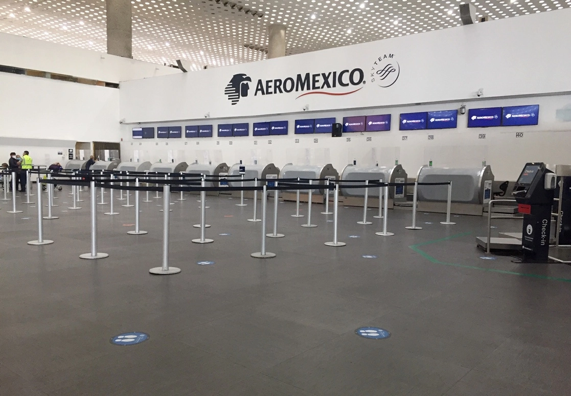Instalaciones de Aeroméxico en la Terminal 2 del Aeropuerto Internacional de la Ciudad de México. Foto Cristina Rodríguez / Archivo
