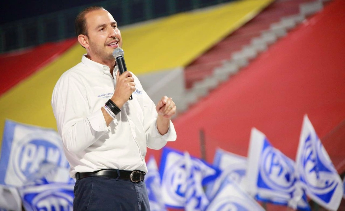 Al inaugurar los trabajos del Consejo Nacional del PAN, Marko Cortés acusó al gobierno federal de consentir y propiciar la violencia contra las mujeres, tras considerar que ha ignorado las manifestaciones de esa población. Foto Twitter @MarkoCortes
