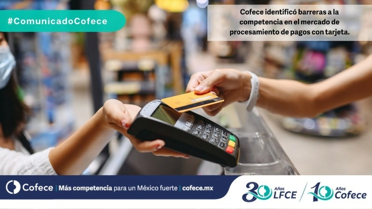 En el país hay una serie de prácticas que impiden la competencia en el mercado de servicios de procesamientos de pagos con tarjetas, las cuales son realizadas por las instituciones E-Global y Prosa. Imagen tomada de @cofecemx