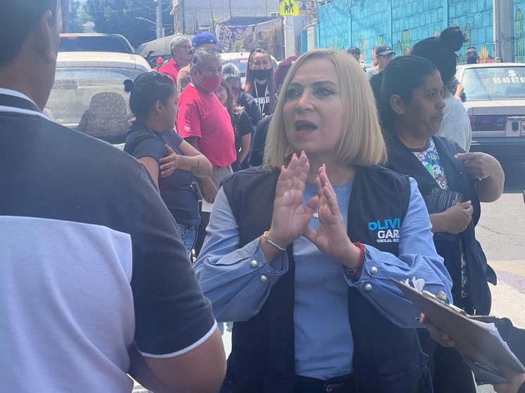 La concejal de la alcaldía Iztapalapa, Olivia Garza, criticó que durante el Ejercicio Fiscal 2022 sólo haya invertido 12.5 millones de pesos en materia de seguridad, de los cinco mil 993 millones de pesos que gastó durante ese año. Foto cortesía de la concejal