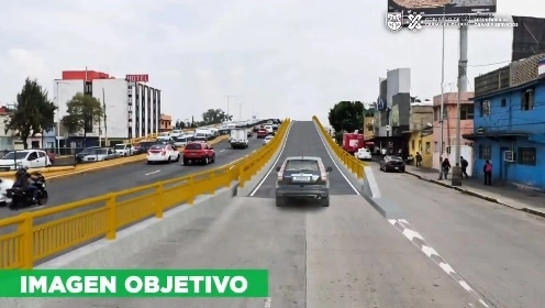 Los trabajos en la Avenida Jesús Galindo y Villa en Venustiano Carranza mejorarán la vialidad de la zona. Foto Tomada del Twitter @SOBSECDMX